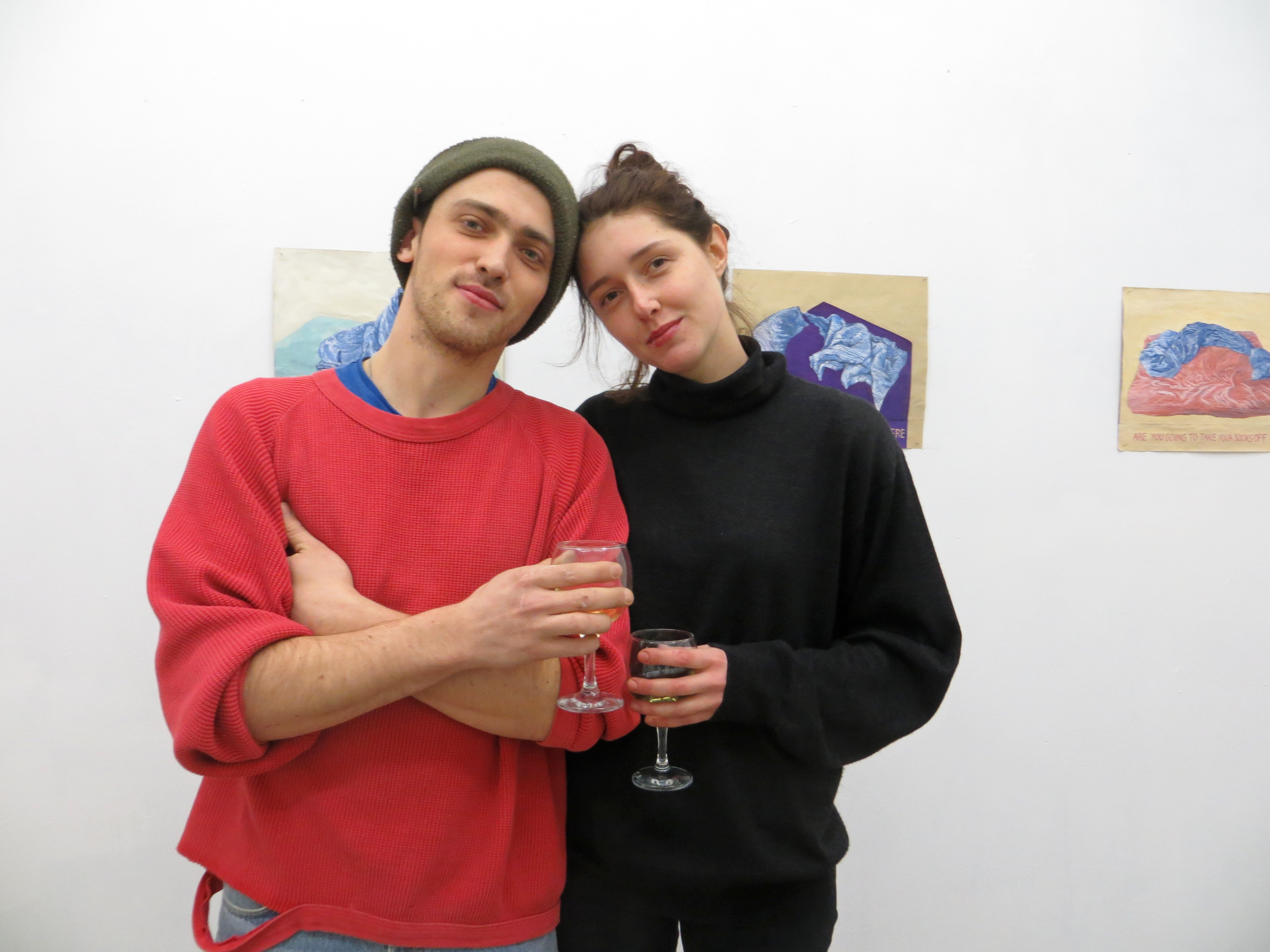 Екатерина и Майк на открытии своей выставки в ВЦСИ